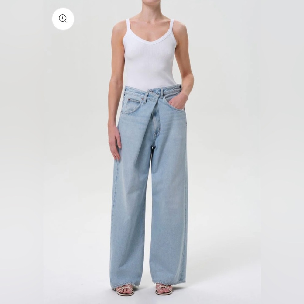 NWT AGOLDE $278 Vana Fold waist Jean in spark size 27